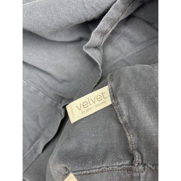 Velvet by Jenny Graham Shirt Womens XS Black Long Sleeve Crewneck Made USA Top - Picture 5 of 7